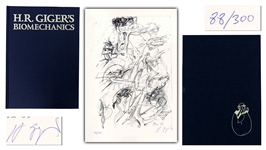 H.R. Giger Signed Limited Deluxe Edition of Biomechanics -- Near Fine Condition